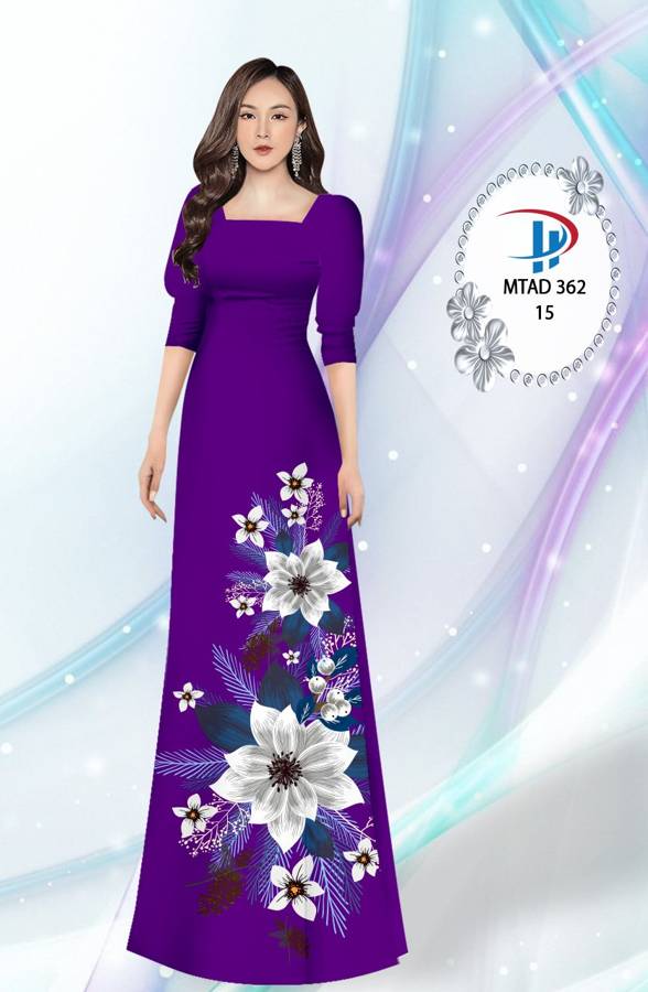 Vải Áo Dài Hoa In 3D AD MTAD362 22